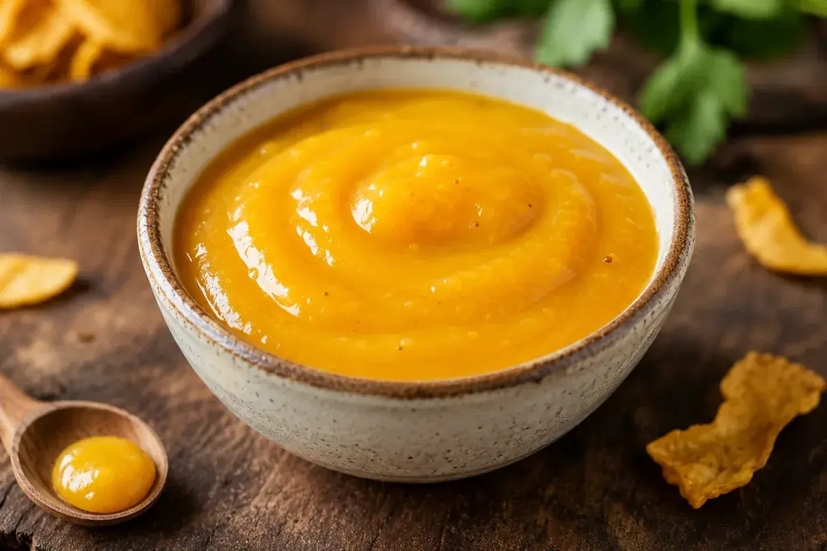 Authentic Iraqi amba sauce made with pickled mango, turmeric, fenugreek, garlic, lemon juice, and Middle Eastern spices.
