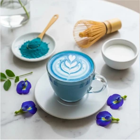 Blue Matcha Latte — Butterfly Pea Flower