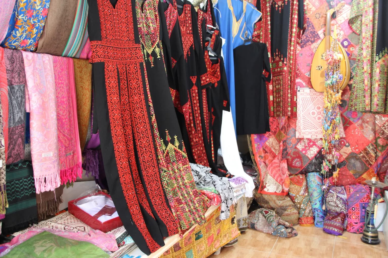 A traditional Palestinian market reflecting local food and community life