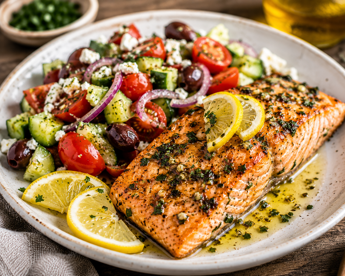 Mediterranean Lemon Herb Salmon